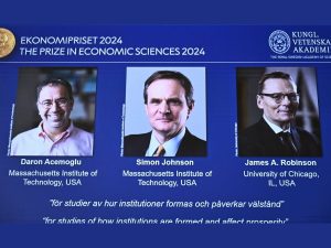 Nobel Prize in Economics 2024: Research done on the difference in prosperity between nations, Nobel Prize given to three economists Nobel Prize in Economics 2024: राष्ट्रो के बीच समृद्धि में अंतर पर किया रिसर्च, तीन अर्थशास्त्रियों को दिया गया नोबेल पुरस्कार
