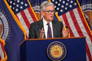 U.S. Federal Reserve Chair Jerome Powell holds press conference, in Washington