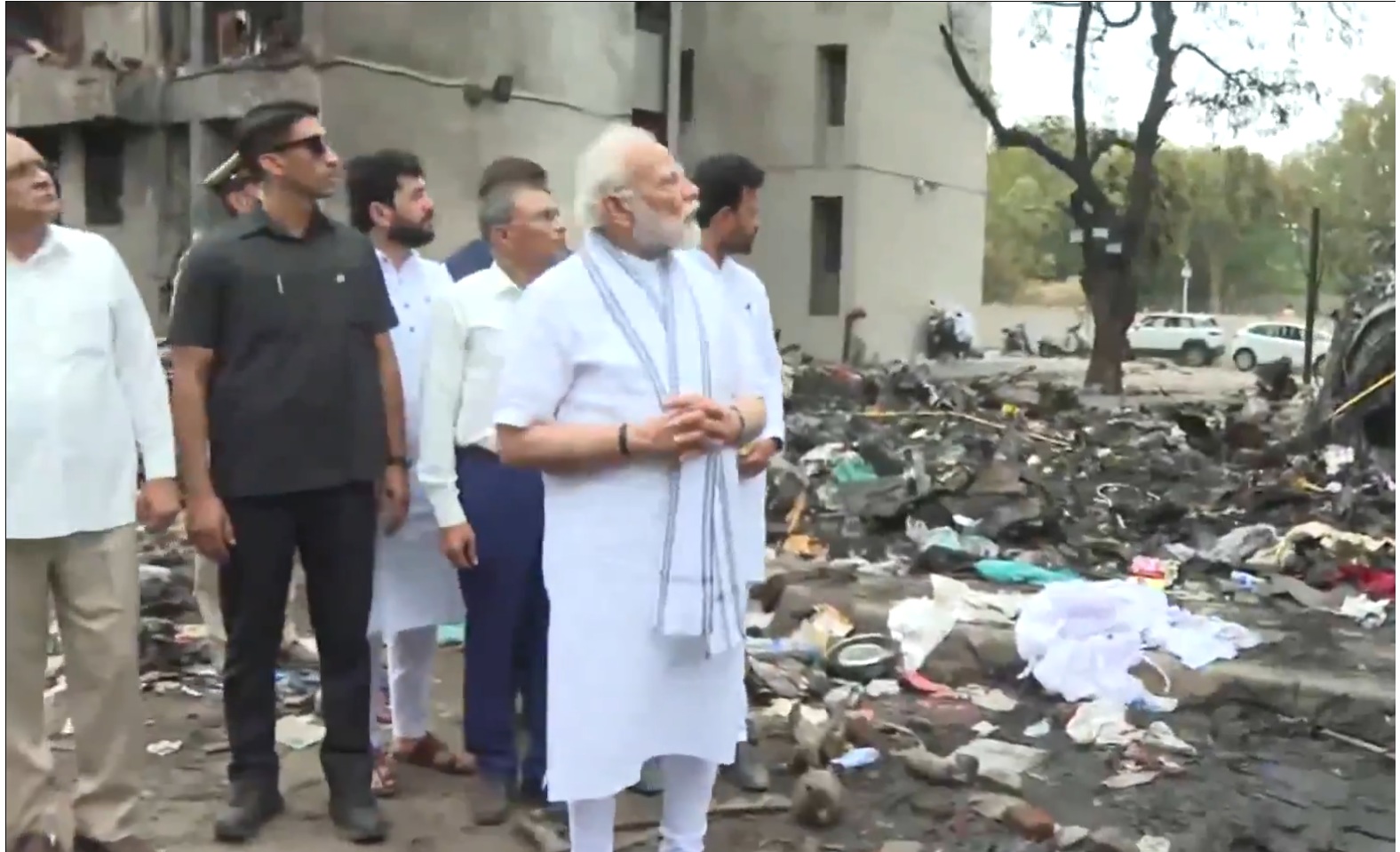 PM Modi Plane Crash Visit