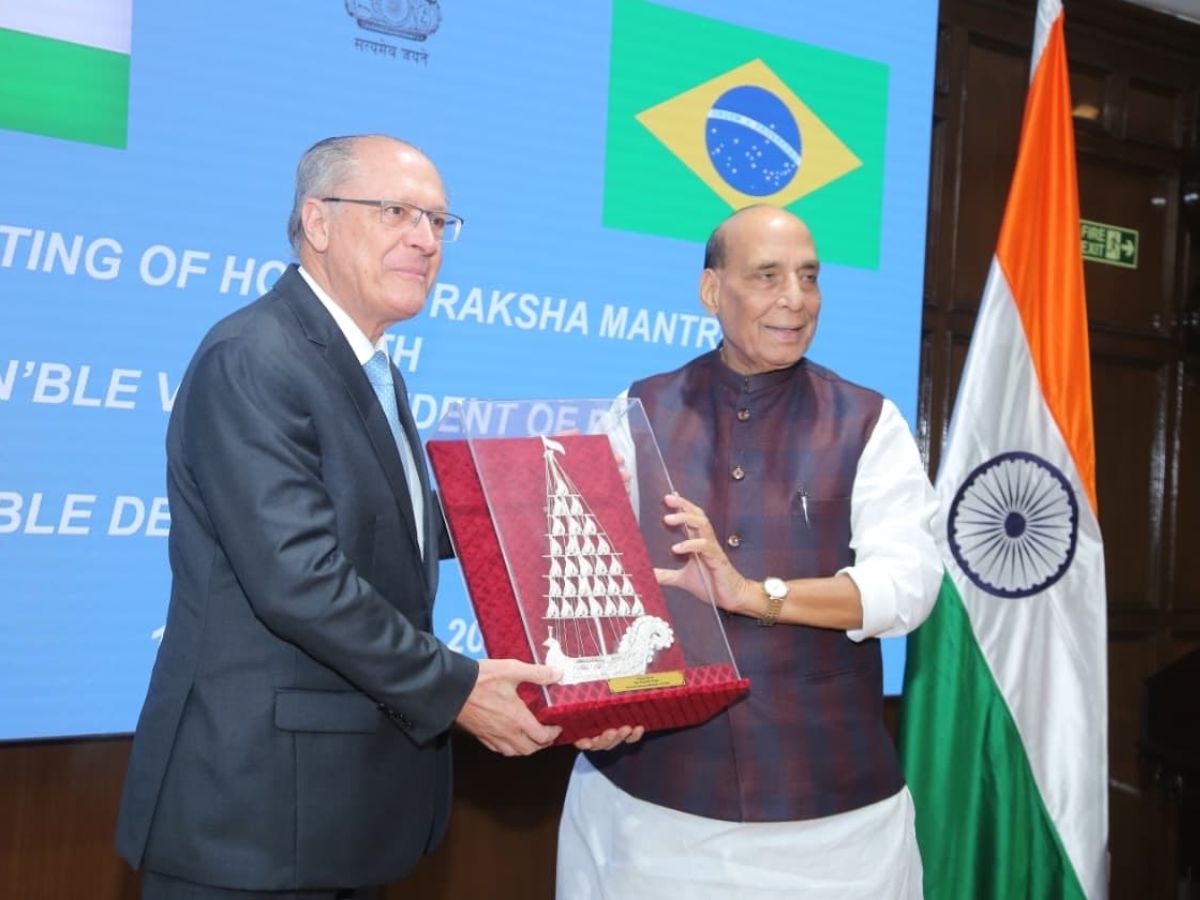 Rajnath singh and Geraldo Alckmin