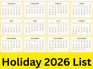 Holiday 2026 List